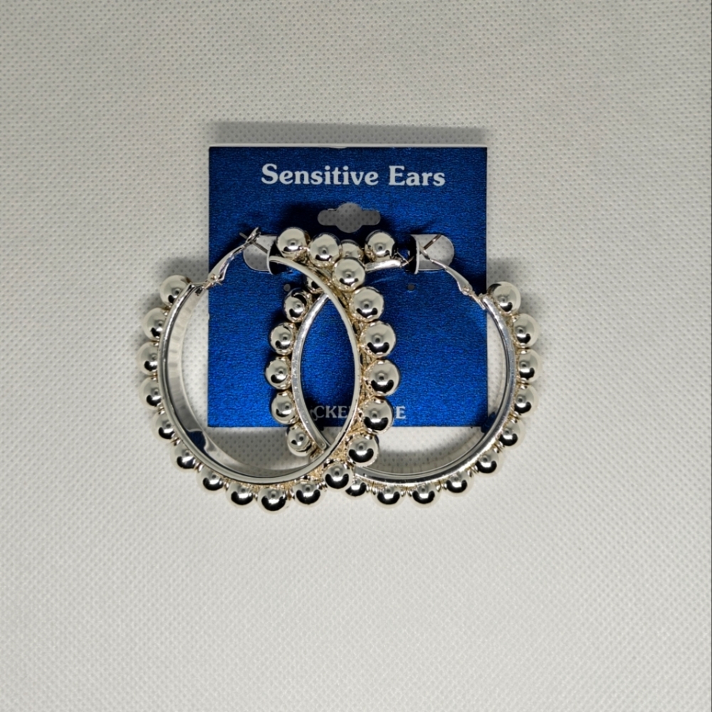 NWT Sensitive Ears Hoop Earrings